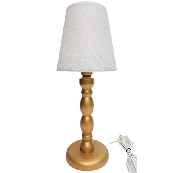 Abajur Luminária Dourado Ilto