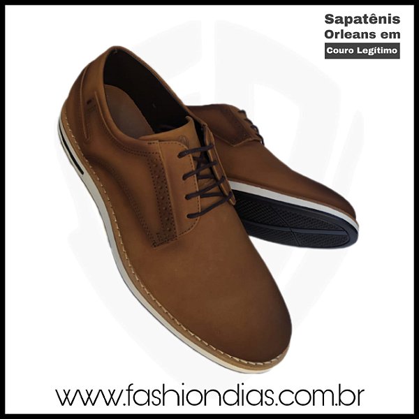 Sapato Orleans em Couro Legítimo/Nobuque - FD