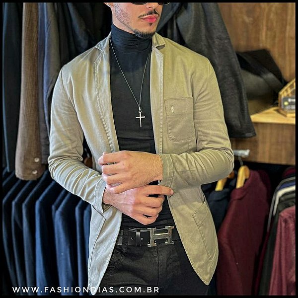 Blazer Masculino Slim Resinado