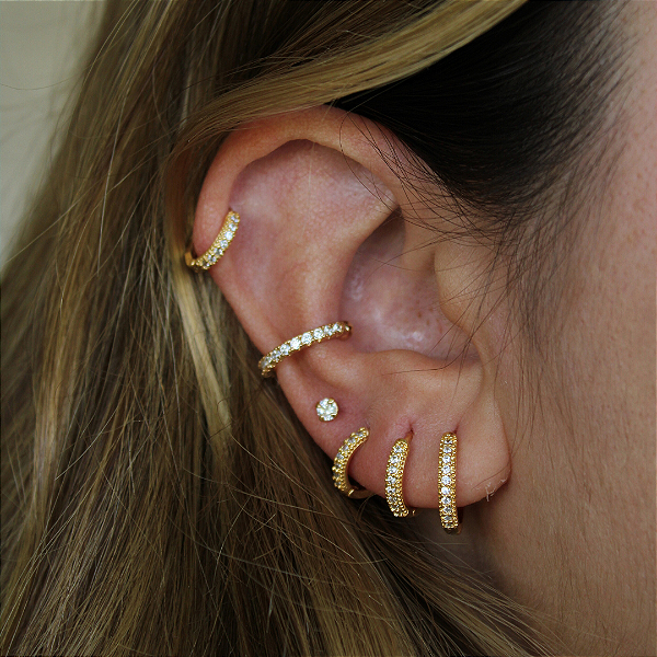 Argolinha Zircônia Cravejada