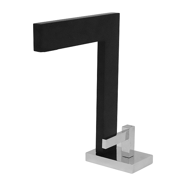 Torneira Monocomando Mesa Banheiro Com Chapa Preto Luxo