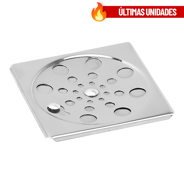 Ralo Tampa Quadrada 15 cm com Caixilho