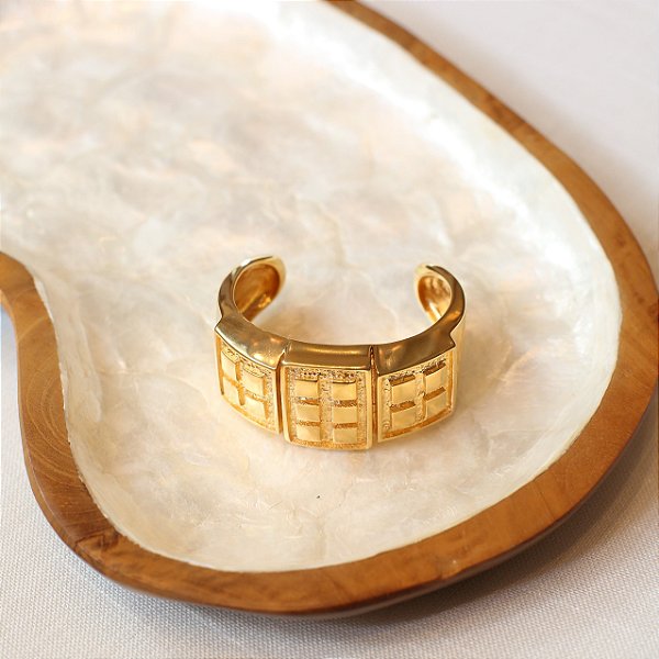 Bracelete Cubos - Dourado