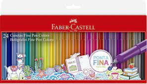 CANETA FINE PEN COM 24 FABER CASTELL