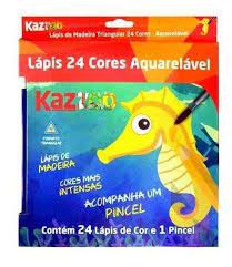 LAPIS DE COR 24 CORES AQUARELÁVEL KAZ