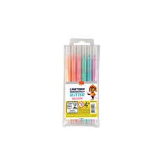 CANETINHA HIDROGRAFICA COM GLITTER TONS PASTÉIS BRW