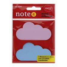 NOTAS ADESIVAS TRANSPARENTES NUVEM MOLIN