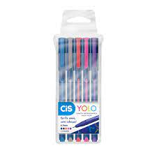 CANETA ESFEROGRAFICA YOLO COM 5 UN
