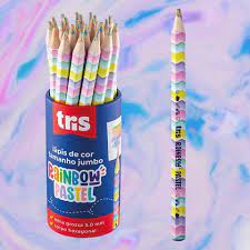 LÁPIS DE COR RAINBOW TRIS PASTEL