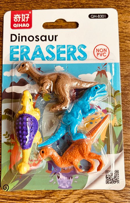 KIT DE BORRACHAS DE DINOSSAURO