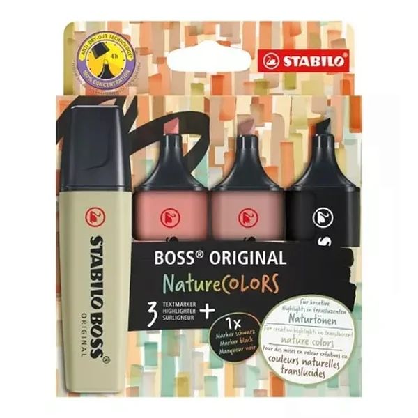 MARCA TEXTO STABILO BOSS NATURE COLORS 70/4-2-3
