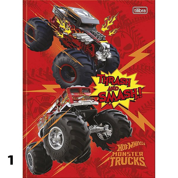 CADERNO BROCHURA UNIVERDITÁRIO HOT WHELLS MONSTER TRUCK