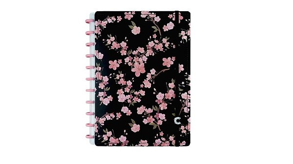 CADERNO BY GOCASE CLASSICAL ROSE BLACK GRANDE