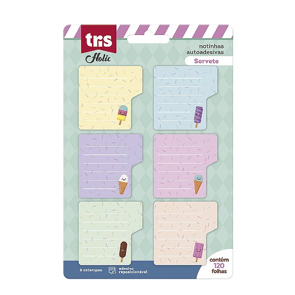 NOTAS AUTOADESIVAS TRIS HOLIC SORVETE