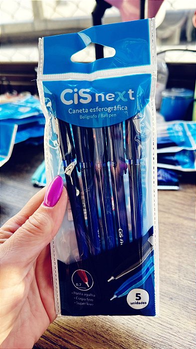 CANETA ESFEROFRÁFICA CIS NEXT COM 5 UN AZUL