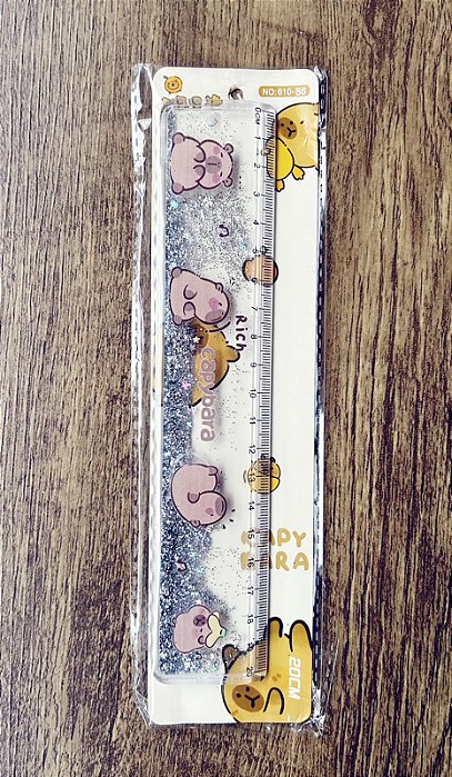 RÉGUA GLITTER CAPIVARA