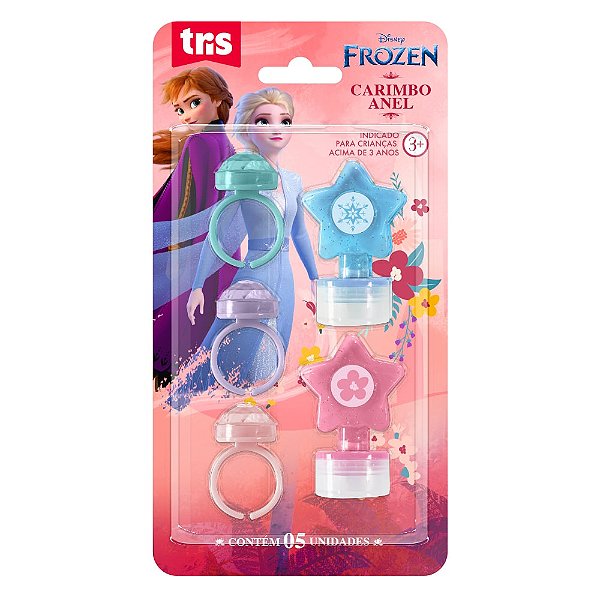 KIT CARIMBO COM ANÉIS FROZEN TRIS