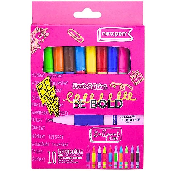 CANETA ESFEROGRAFICA BE BOLD FRUIT EDITION COM 10 UN
