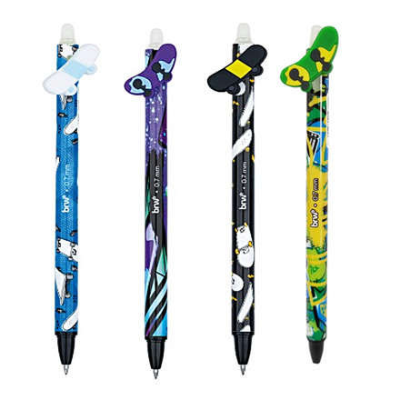 CANETA 0.7 GEL APAGAVEL SKATE BRW