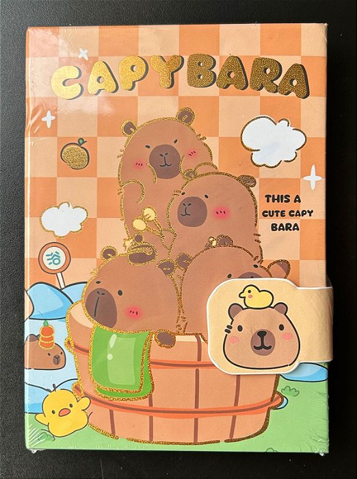 CADERNO CAPA DURA CAPIVARA