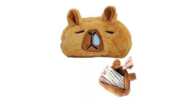 ESTOJO DE PELUCIA DE CAPIVARA