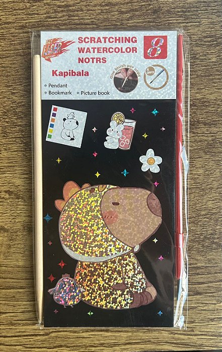 BLOCO DE AQUARELA + FOLHA MÁGICA DE CAPIVARA