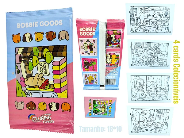 ENVELOPE COM CARDS PARA COLORIR BOBBIE GOODIES