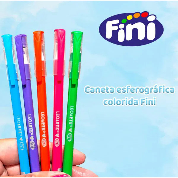 CANETA ESFEROGRÁFICA COLORIDA FINI