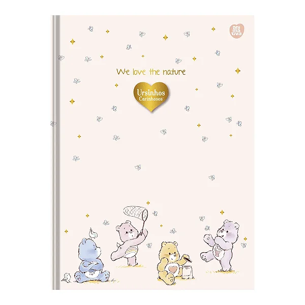 CADERNO COLEGIAL COSTURADO URSINHOS CARINHOSOS 160FLS