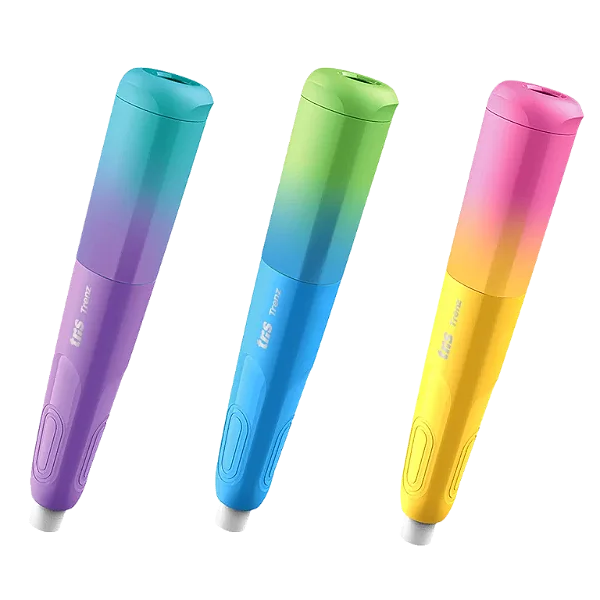 CANETA BORRACHA + APONTADOR TRENDZ TRIS