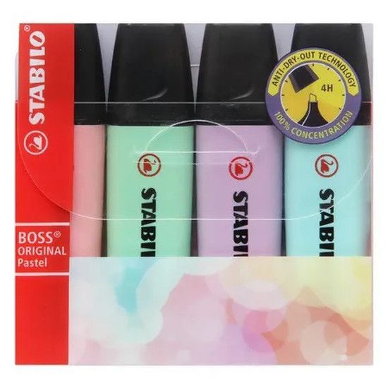 STABILO BOSS ORIGINAL PASTEL KIT 4 CORES