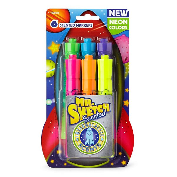 BLISTER C/6 MARCADORES AROMATIZADO NEON MR. SKETCH