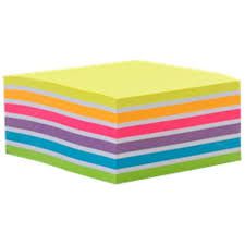 NOTAS ADESIVAS EM CUBO NEON MOLIN