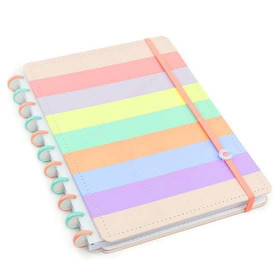 CADERNO INTELIGENTE ARCO IRIS PASTEL
