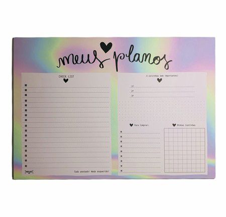 BLOCO PLANNER CHECK LIST MEUS PLANOS