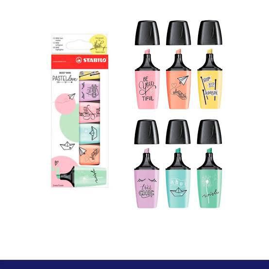 MARCA TEXTO STABILO BOSS MINI PASTEL COM 6 UN