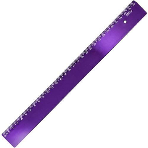 REGUA 30 CM METALIZADA ROXA