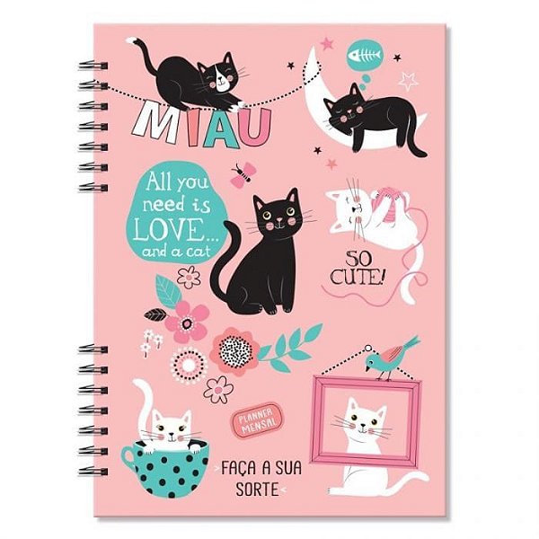 PLANNER COMPACTO MENSAL GATOS