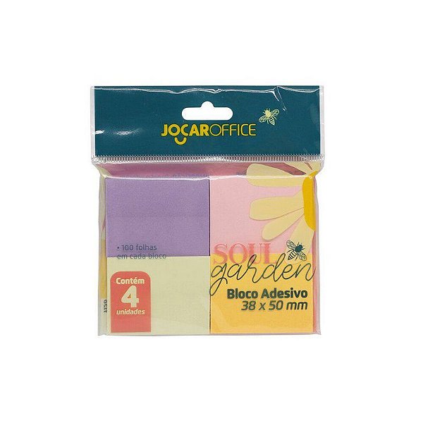 BLOCO ADESIVO SOUL GARDEN COM 4 BLCS