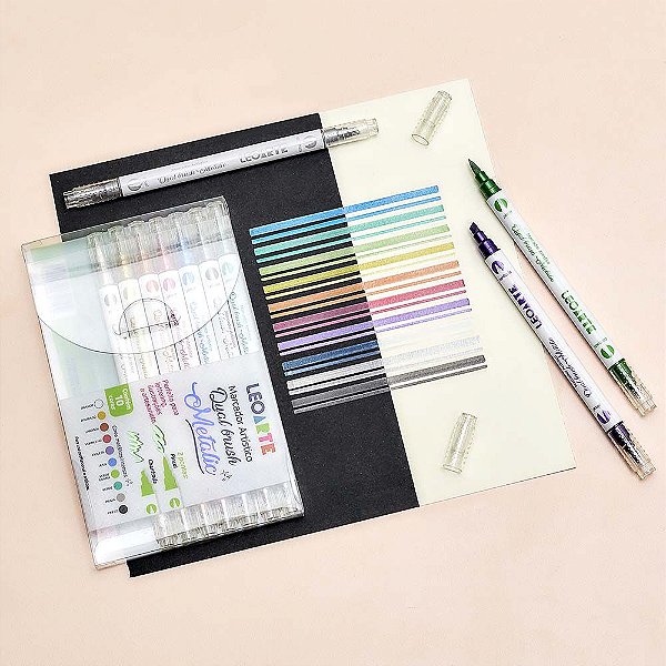MARCADOR ARTISTICO DUAL BRUSH METALIC