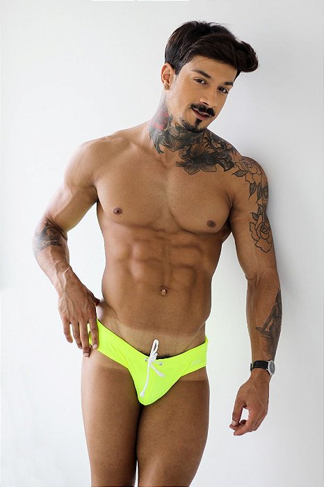 SUNGA SLIP VERDE NEON