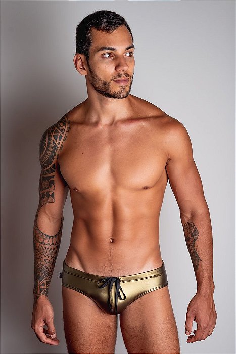 SUNGA SLIP OURO ENVELHECIDO