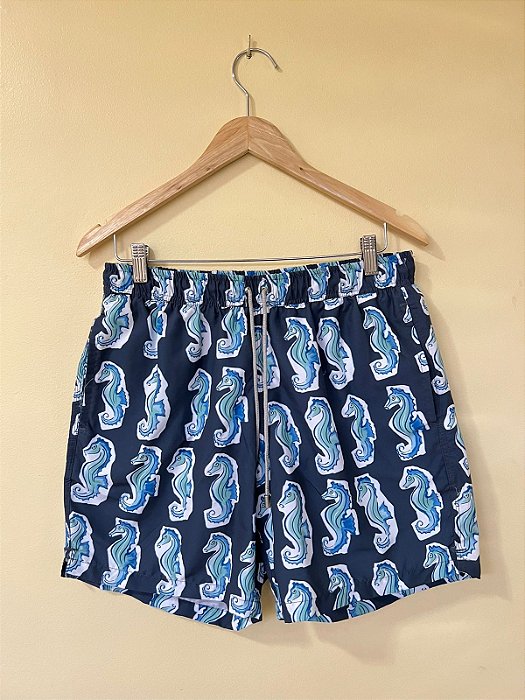 Shorts Seahorse Azul