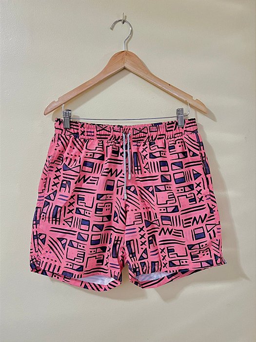 Shorts Abstract Symbols Salmão