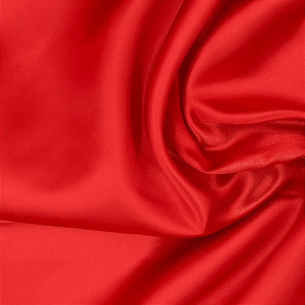 Cetim Com Elastano Vermelho