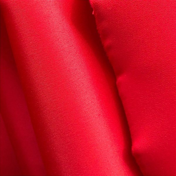 Tecido Prada Acetinado - Vermelho - 1,50m de Largura
