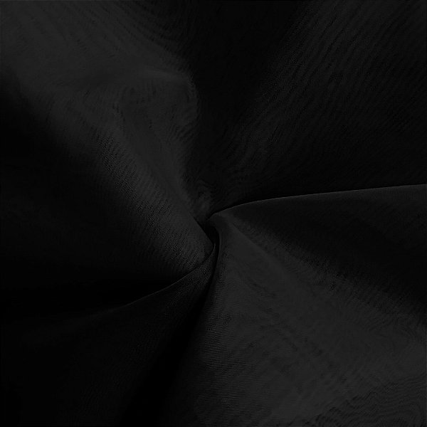 Tecido Voil Liso - Preto - 3,00m de Largura