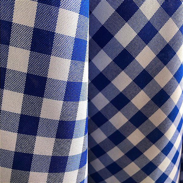 Tecido Oxford Xadrez - Azul Royal