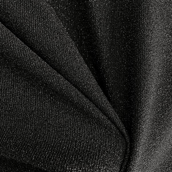 Malha Lurex Com Elastano - Preto - 1,60m de Largura