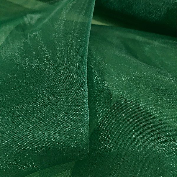 Organza Cristal - Verde Escuro - 1,50m de Largura